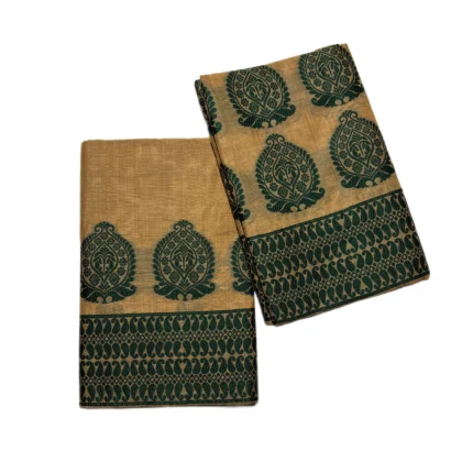 Axomkart Bohagi Muga Riha set - Green
